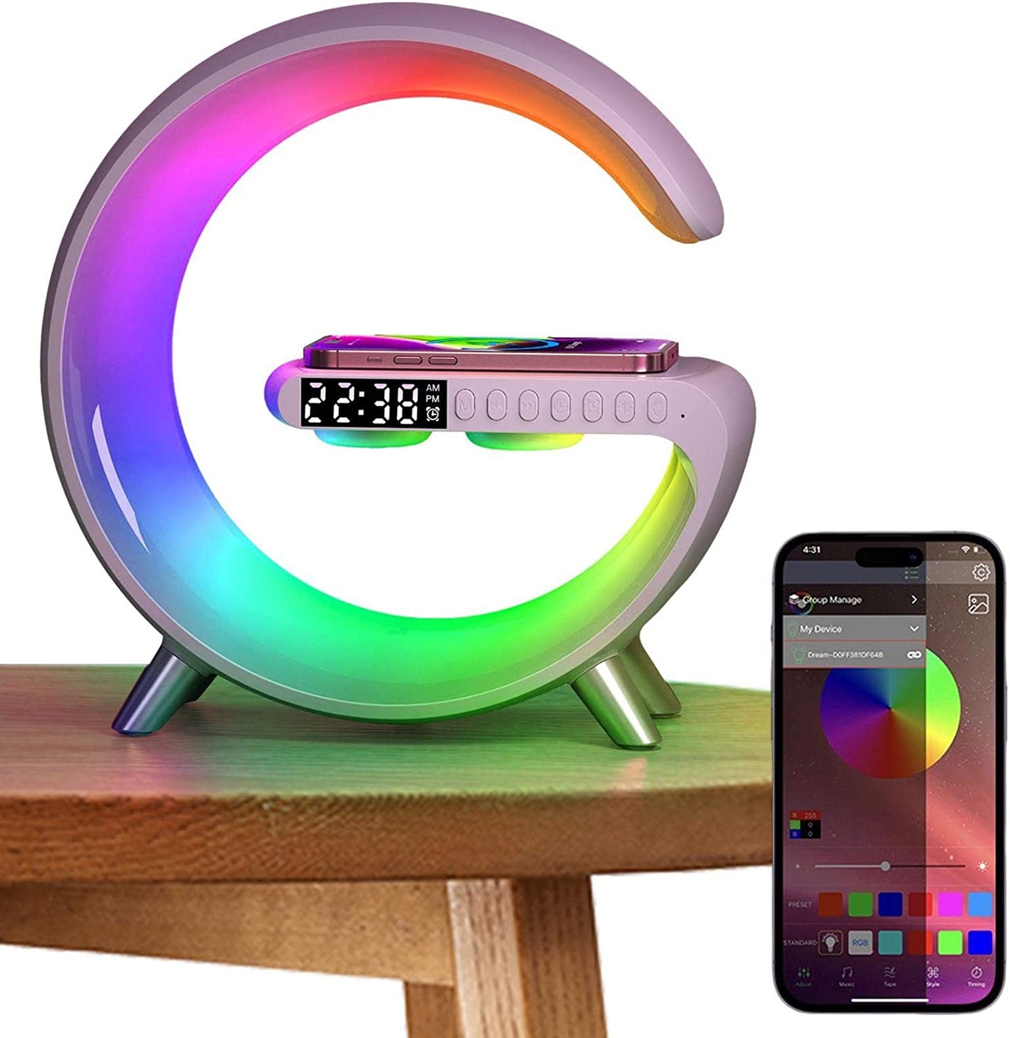 LED Wireless Charger Lamp